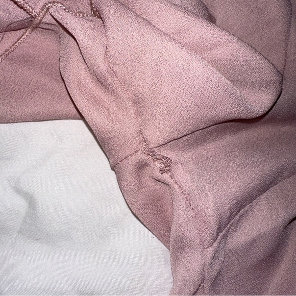 SHEIN | High Ruffle Collar Keyhole Back Short Sleeve Pearl Embellished Blouse - Picture 7 of 13